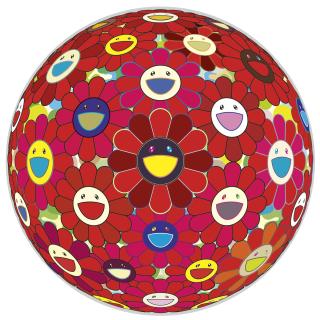 Takashi Murakami - Red Flower Ball (3-D)