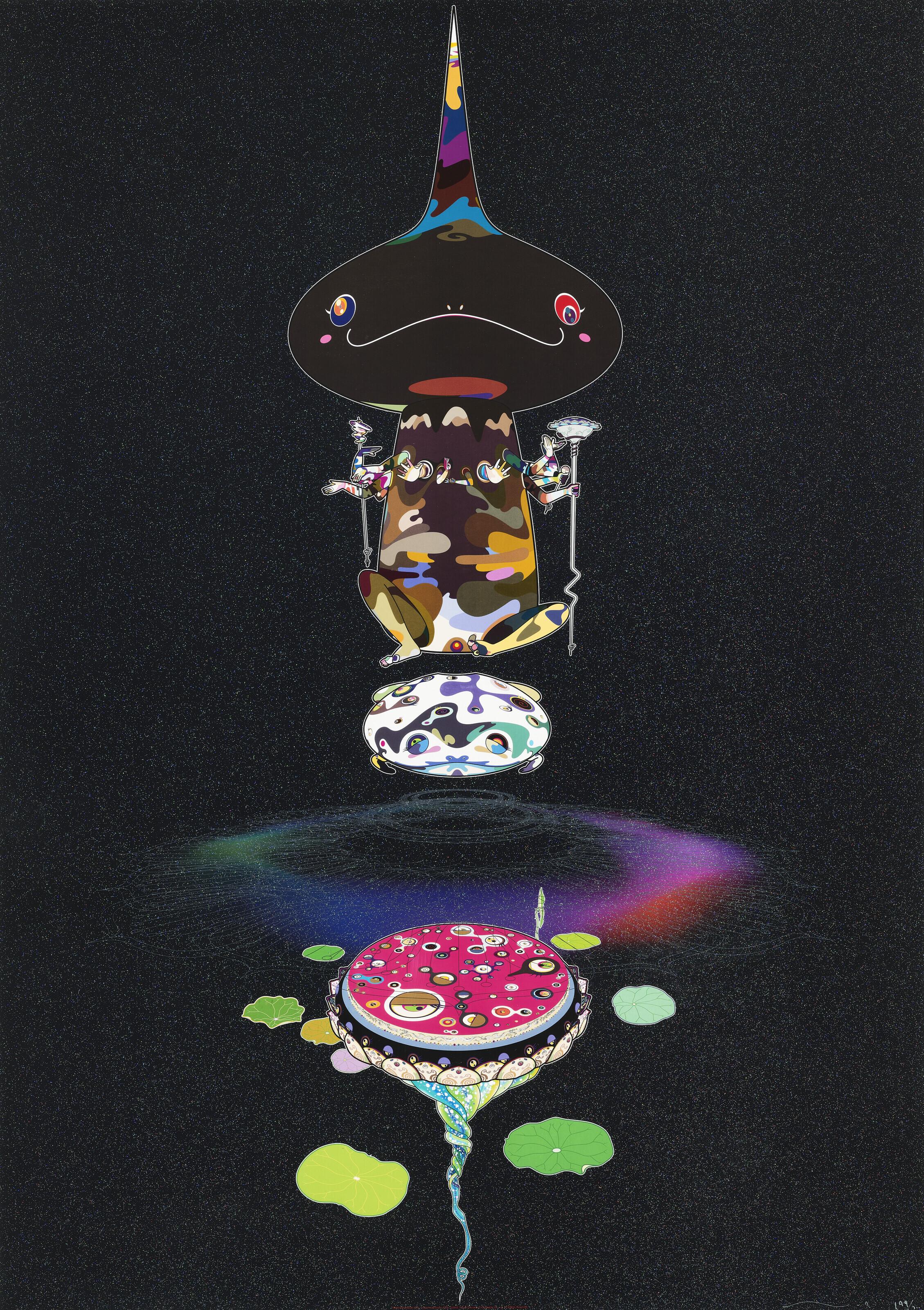 Takashi Murakami - Reversed Double Helix – Black Head, Brown Body