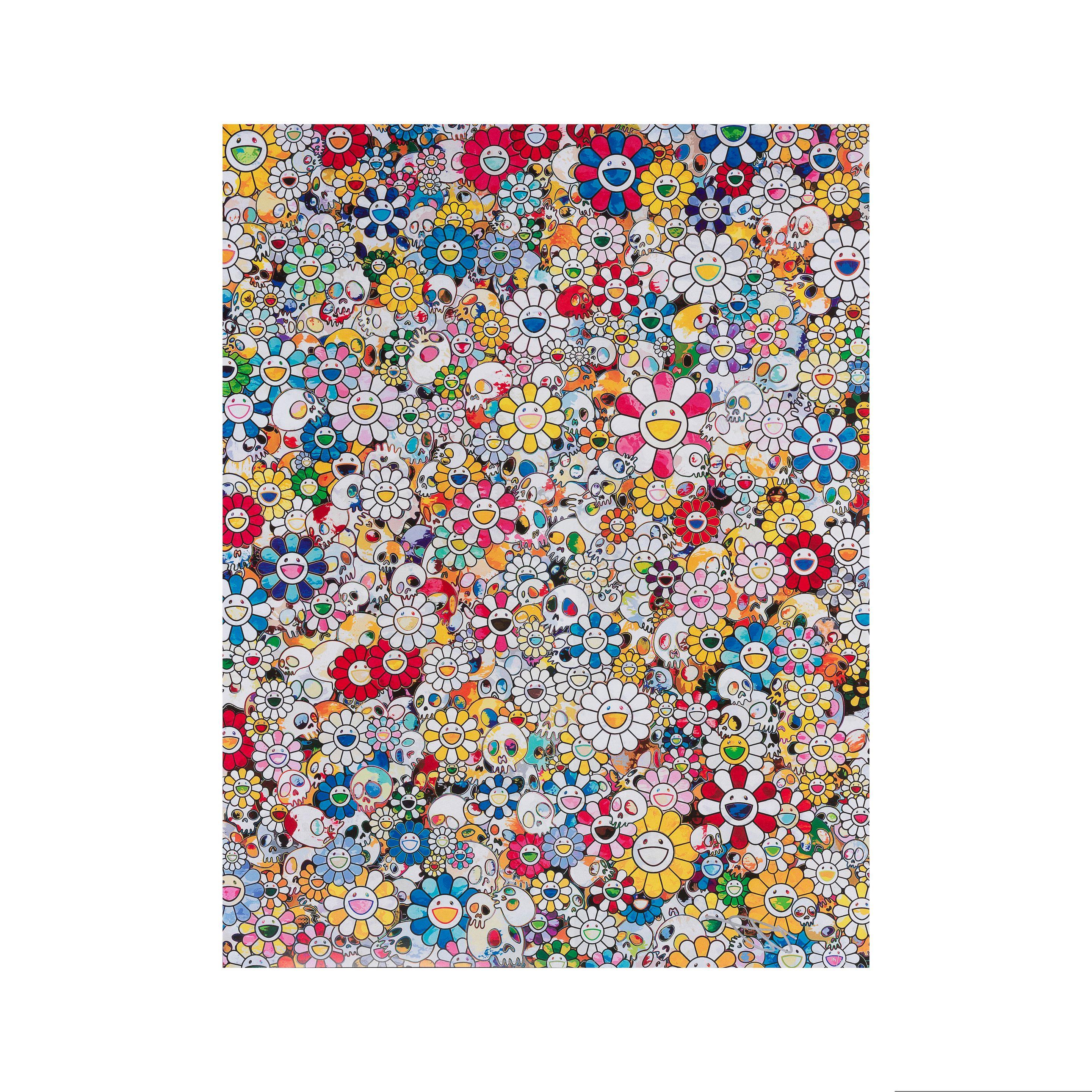 Takashi Murakami - Skull Flower Multicolor, 2013