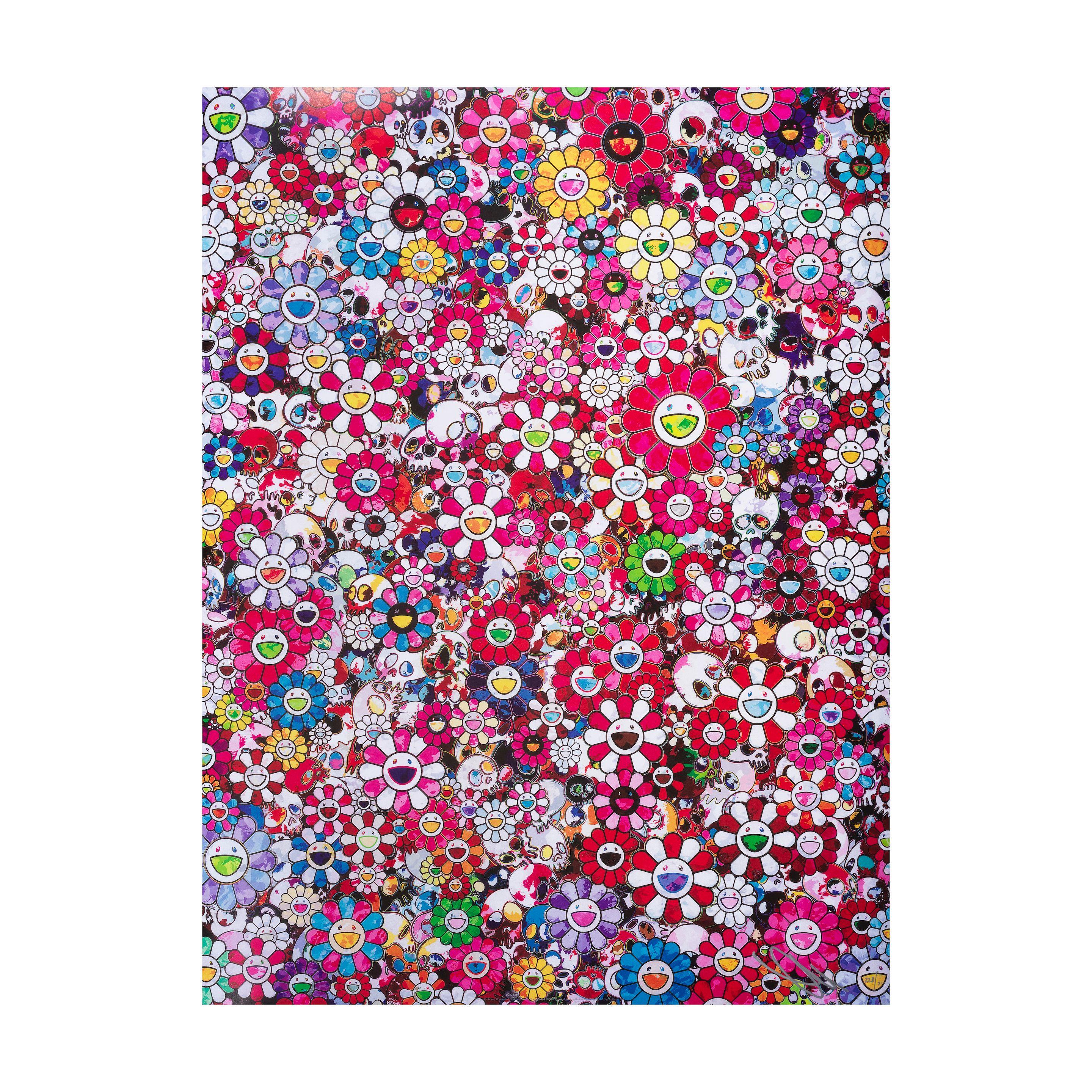 Takashi Murakami - Skull & Flowers, 2013