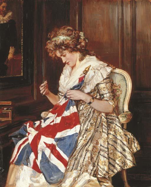 Talbot Hughes, R.O.I., P.S. - Sewing for victory