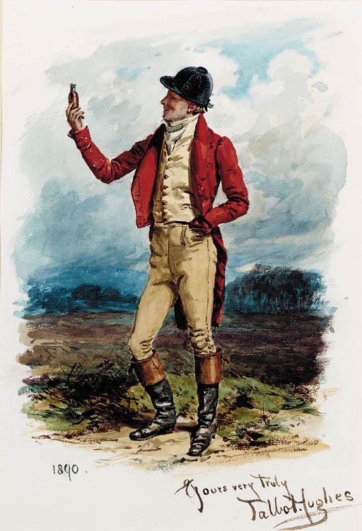 Talbot Hughes - A Huntsman With A Hip Flask
