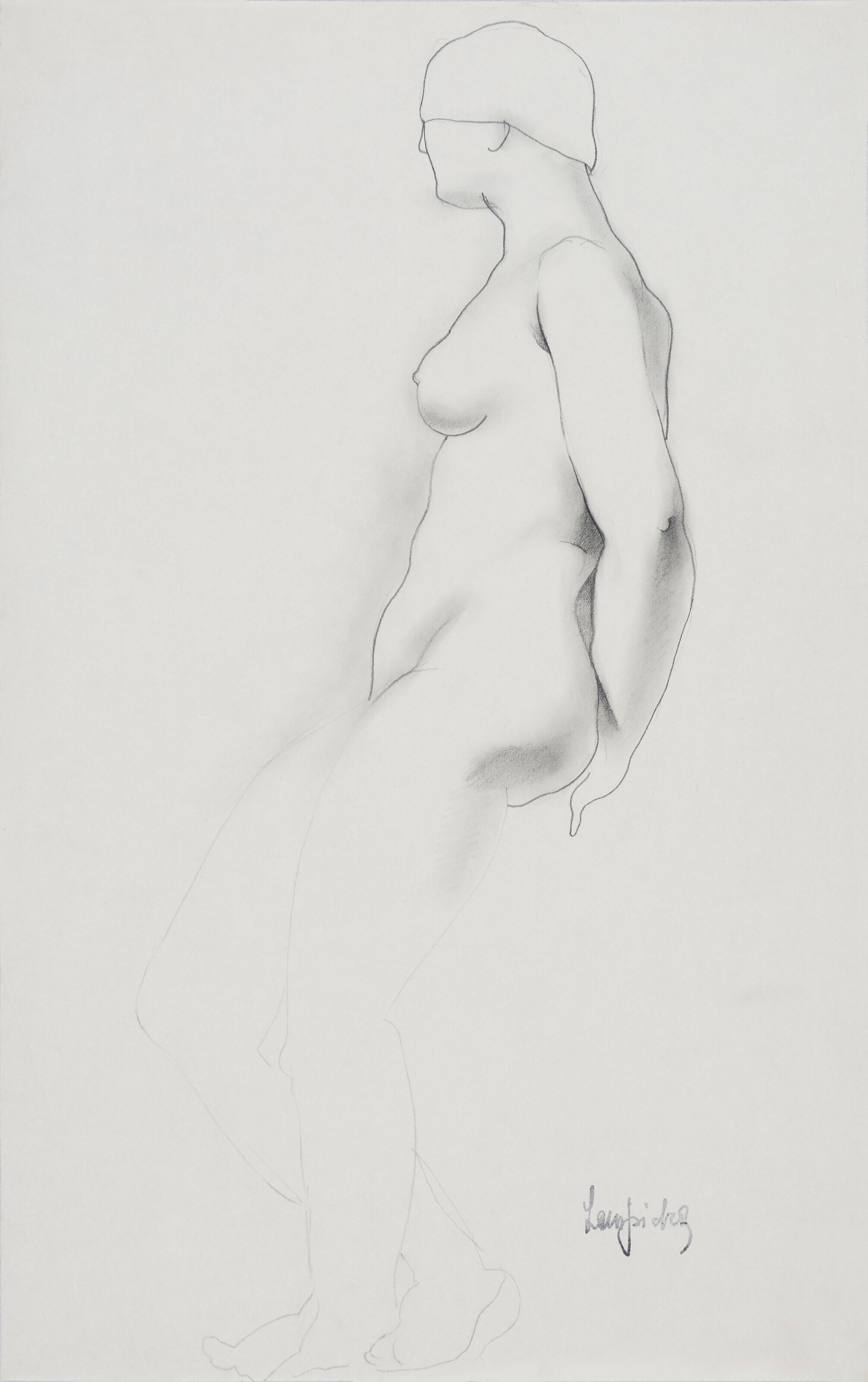 Tamara De Lempicka - Croquis, Nu debout