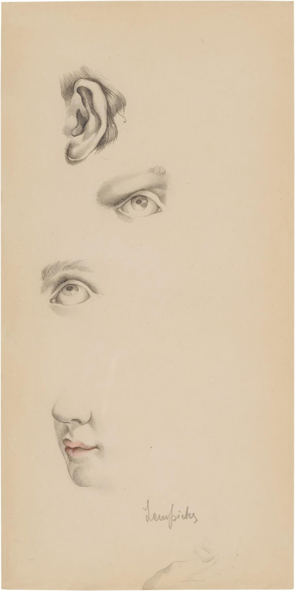 Tamara de Lempicka - Étude de visage