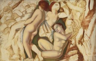 Tamara De Lempicka - Étude Pour Femmes Au Bain