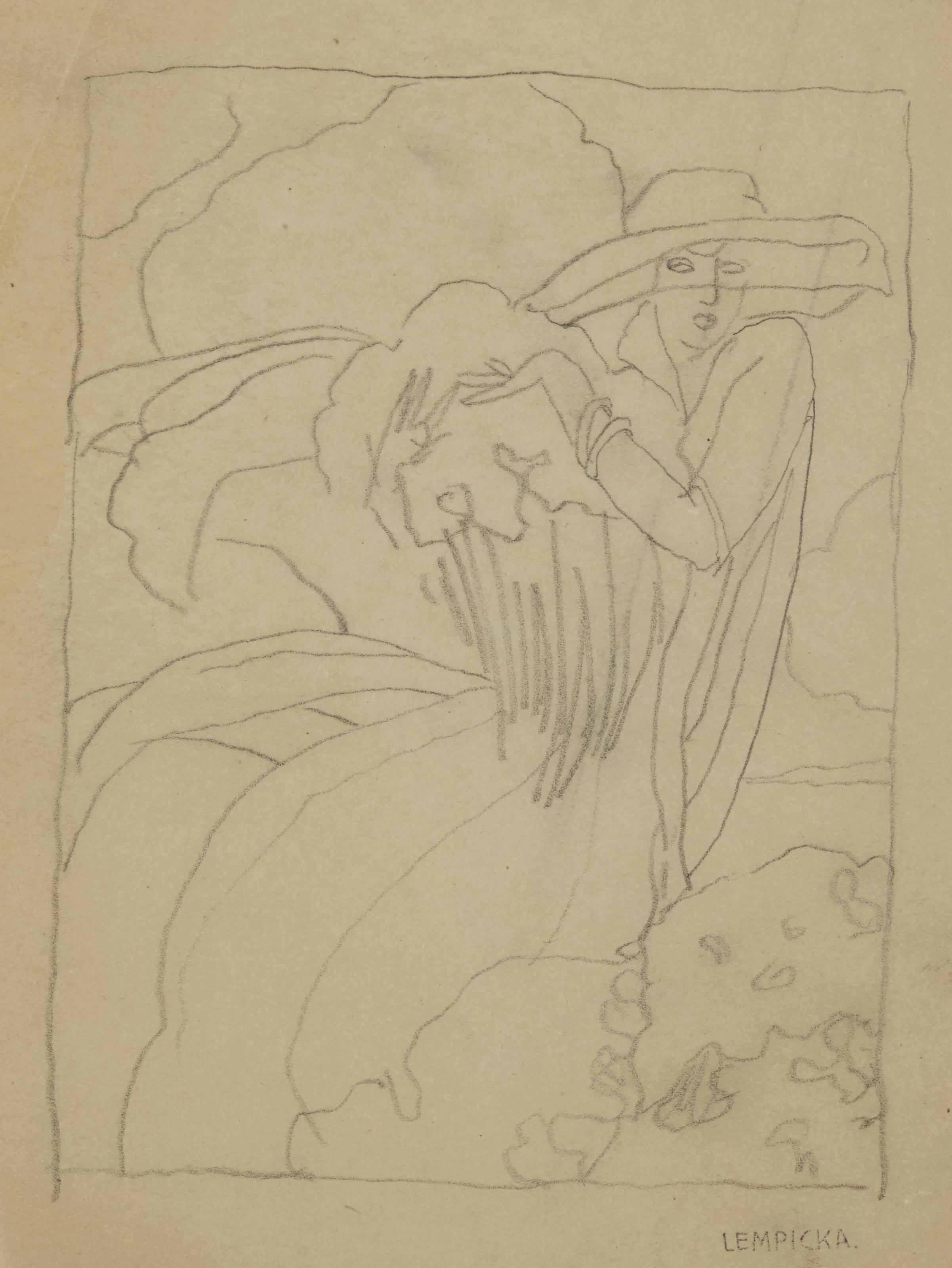 Tamara De Lempicka - Etude Pour Le Portrait D\'Ira Perrot