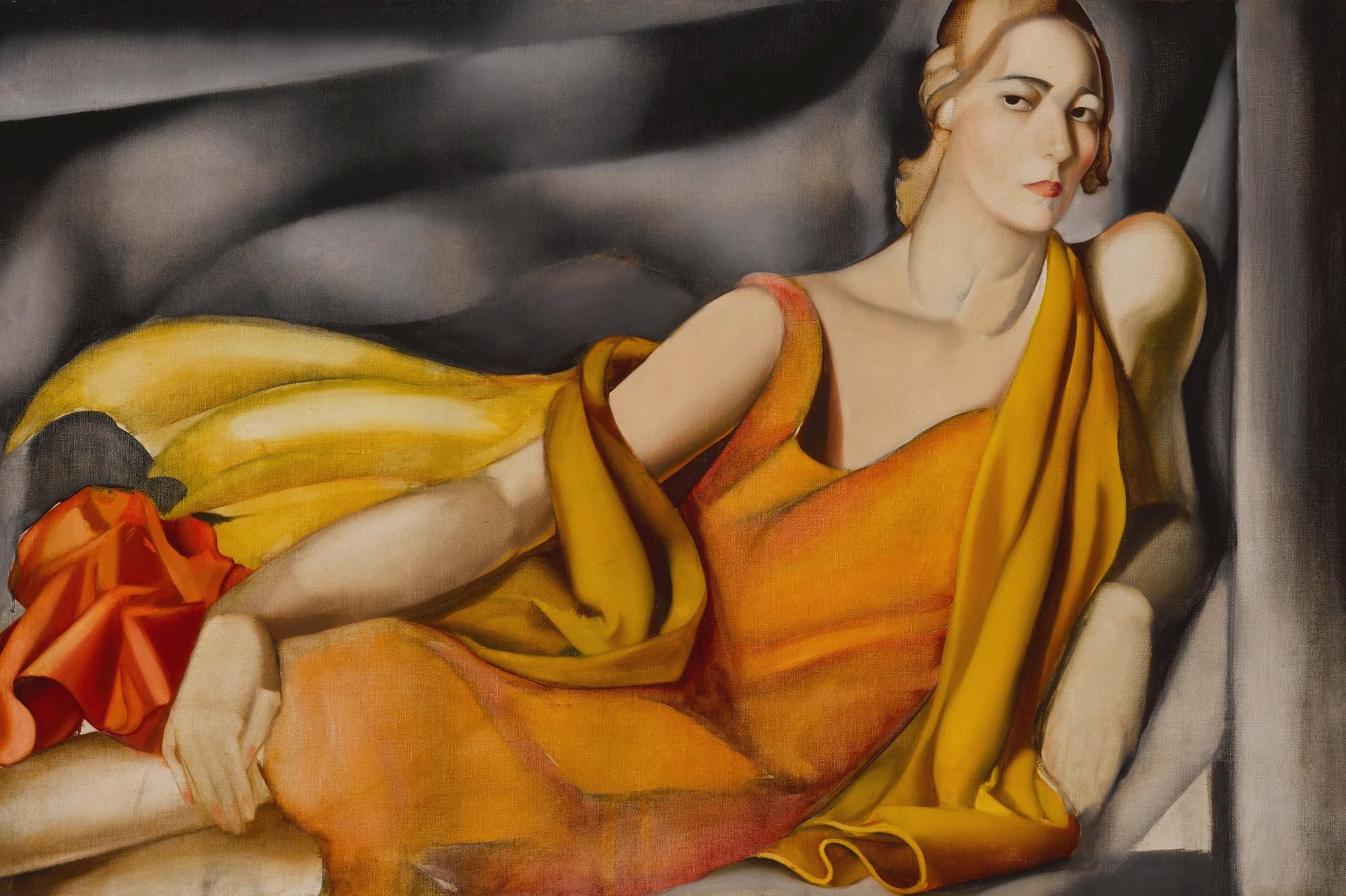 Tamara de Lempicka - Femme à la robe jaune