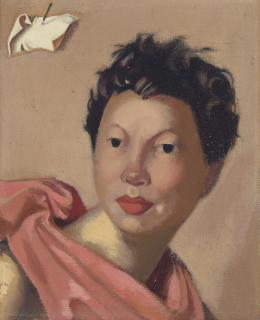 Tamara De Lempicka - Gabriela en chemise rose