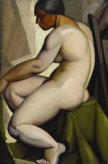 Tamara De Lempicka - Nu Assis De Profil