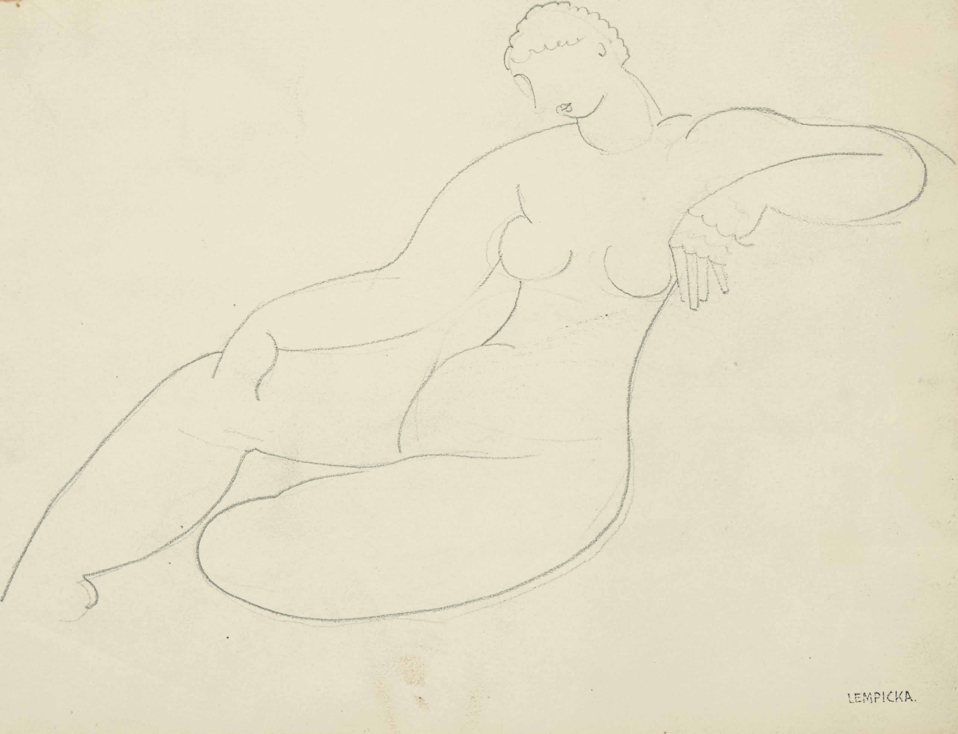 Tamara De Lempicka - Nu Assis