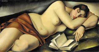 Tamara De Lempicka - Nu couché au livre