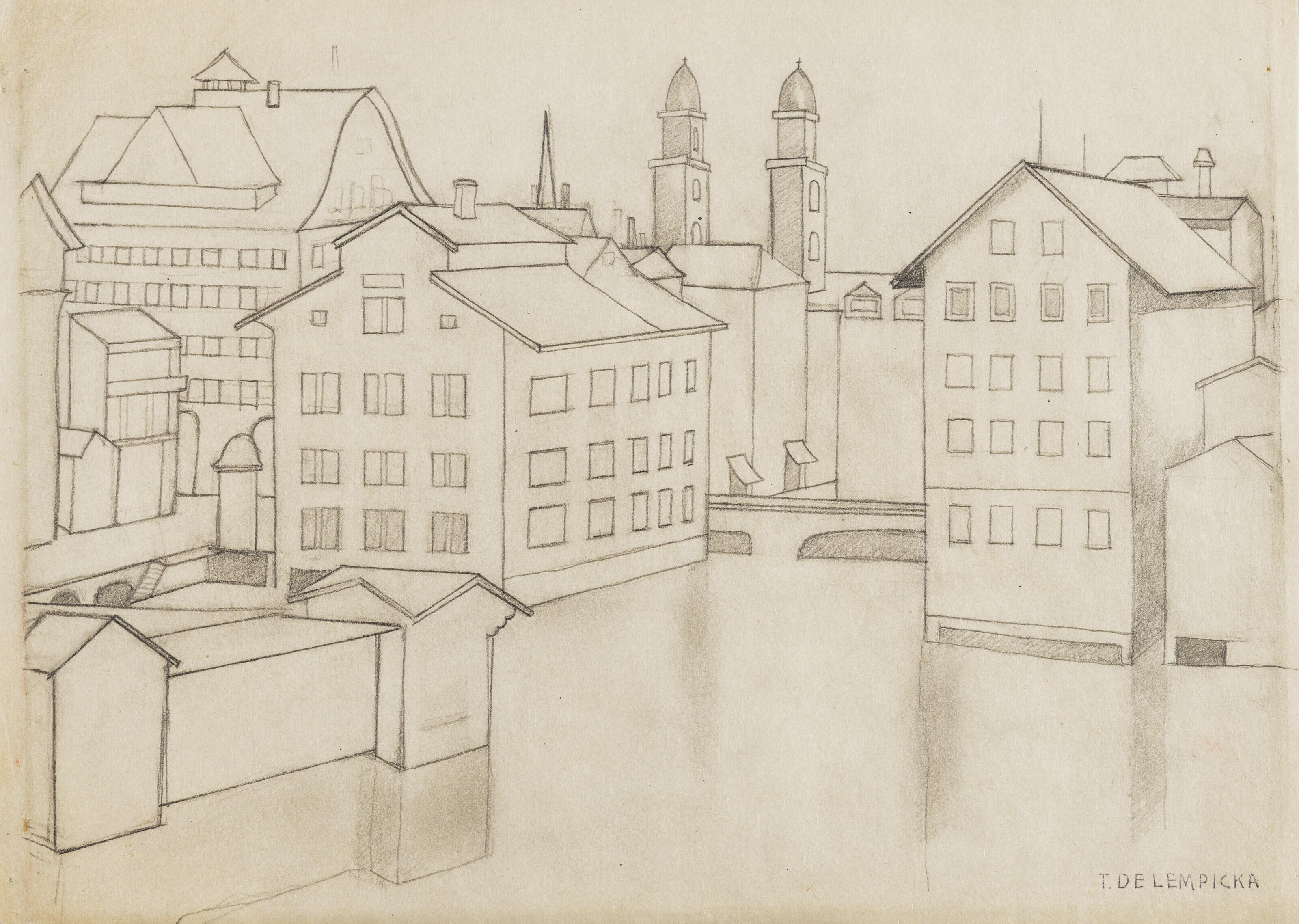 Tamara de Lempicka - Paysage (Zurich ou Bâle)