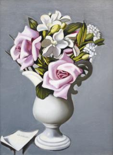 Tamara De Lempicka - Polish vase With Flowers