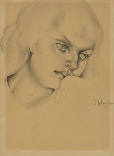 Tamara De Lempicka - Portrait de jeune femme