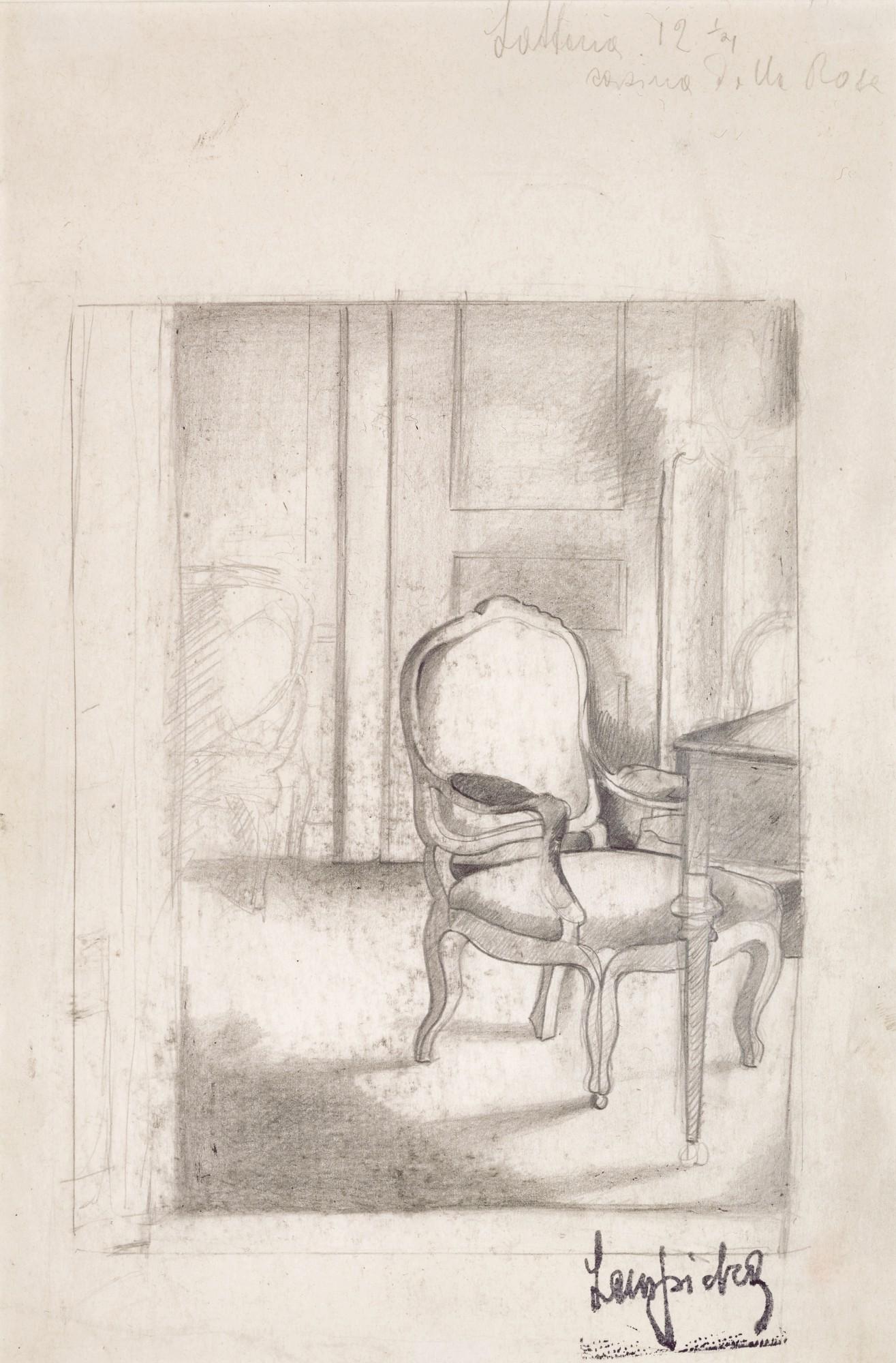 Tamara de Lempicka - Une chaise devant un bureau