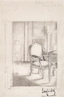 Tamara de Lempicka - Une chaise devant un bureau