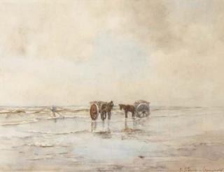 Tamine Groeneveld - Working on the beach