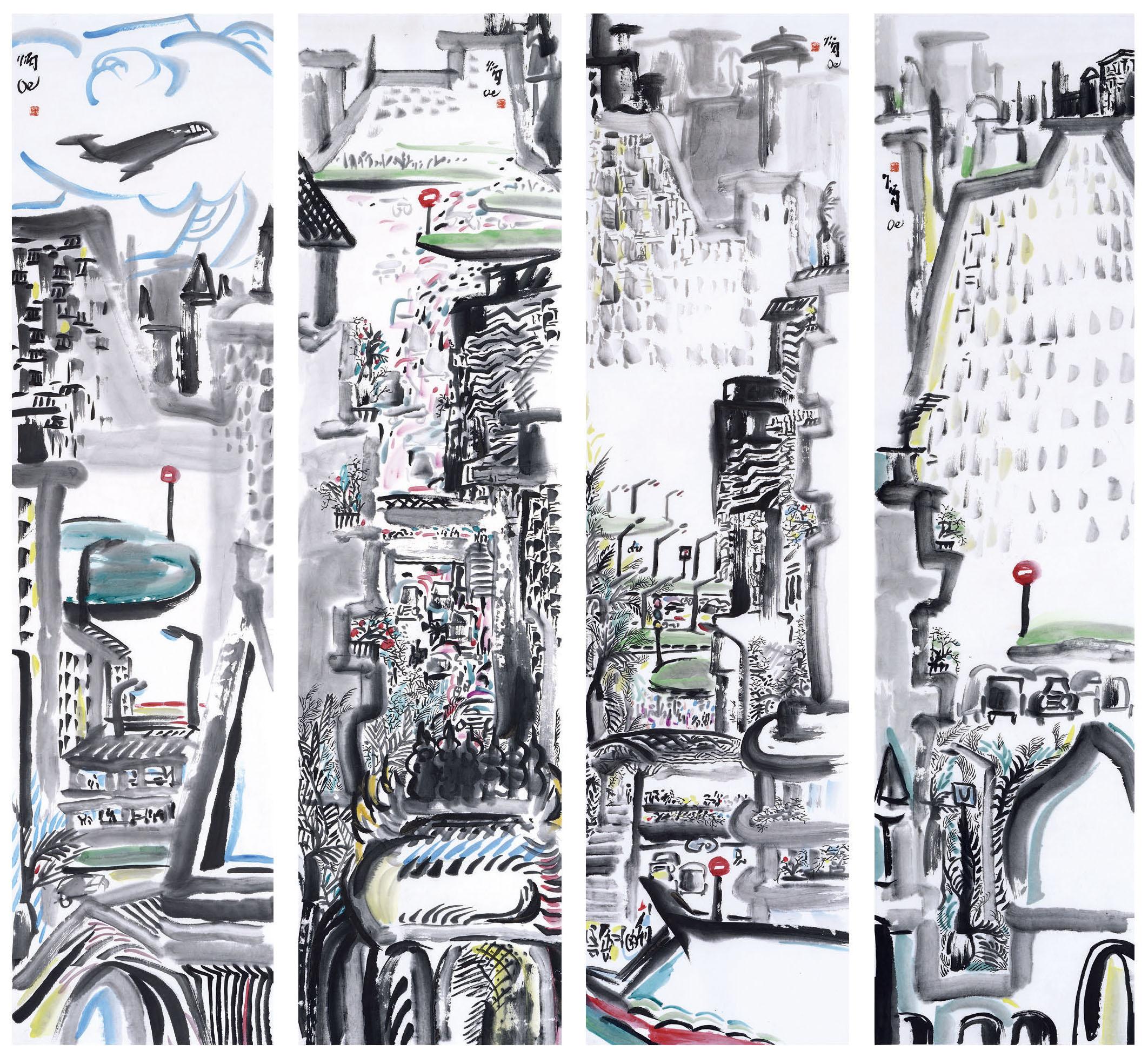 Tan Oe Pang - The Church; & Indian Temple At Pagoda Street; & Temple, At Serangoon North; & Mosque, At Sultan Road