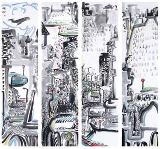 Tan Oe Pang - The Church; & Indian Temple At Pagoda Street; & Temple, At Serangoon North; & Mosque, At Sultan Road