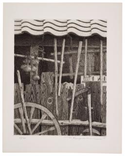 Tanaka Ryohei - Six etchings and a preliminary sketch (shita-e)