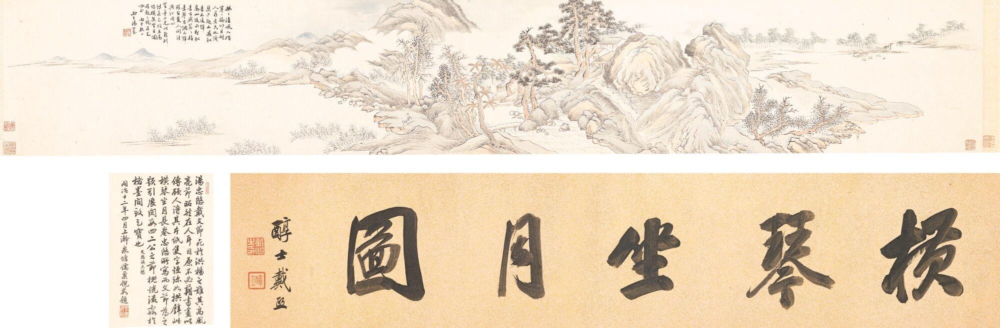 Tang Yifen - Scholar Sitting Beside A River Under Moonlight