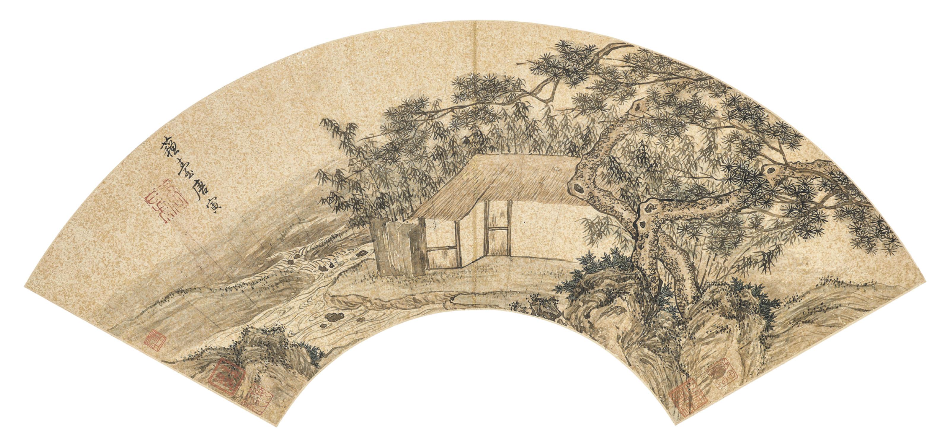 Tang Yin - House under Pine Tree