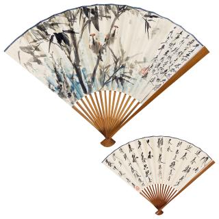 Tang Yun - Bamboo And Bird， Calligraphy