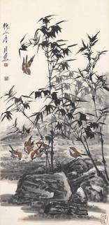Tang Yun - Birds and Bamboo