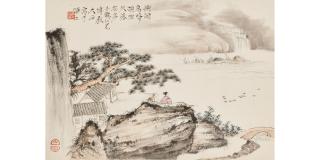 Tang Yun - Viewing Waterfall in the Pine Mountain