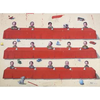 Tang Zhigang - Children In Meeting (3 Long Tables)