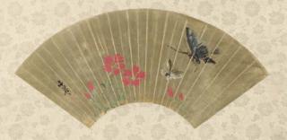 Tani Buncho - Flowers and butterflies