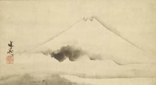 Tani Buncho - Mount Fuji in snow