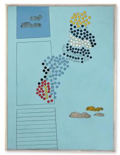 Tano Festa - Cielo Newyorkese