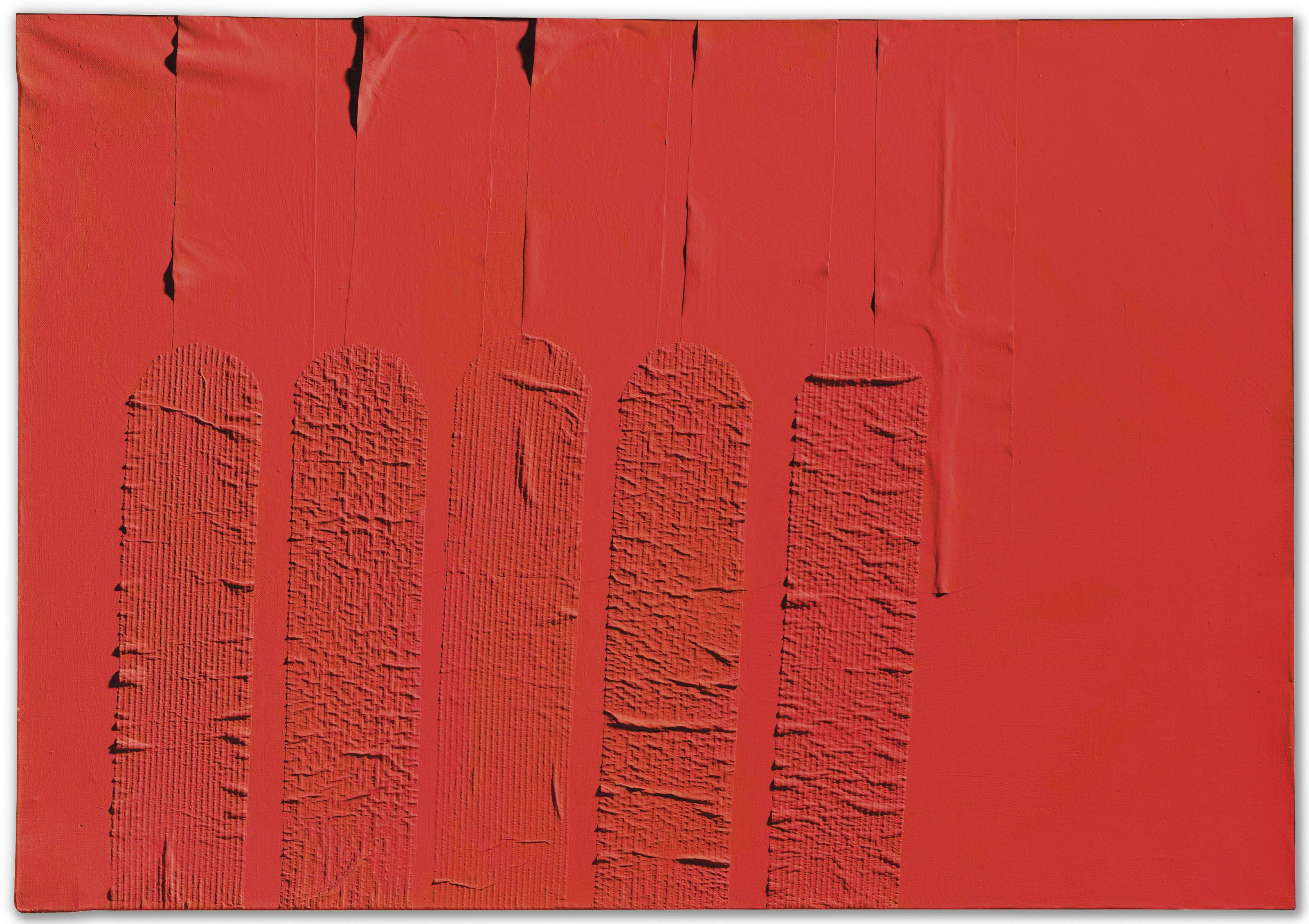 Tano Festa - Rosso segnale n. 9 (Red Signal n. 9)