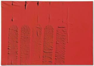 Tano Festa - Rosso segnale n. 9 (Red Signal n. 9)