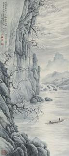 Tao Lengyue - Boating Under Plum Blossom Cliff