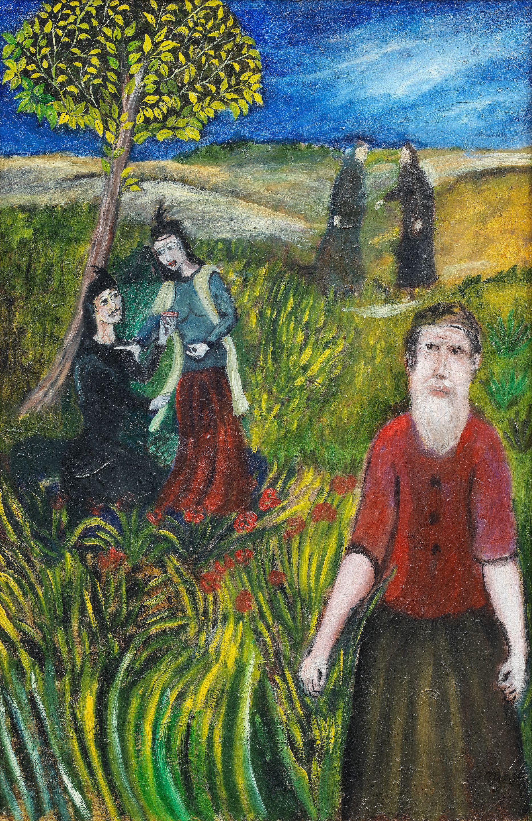 Tassaduq Sohail - Untitled (Figures in a landscape)