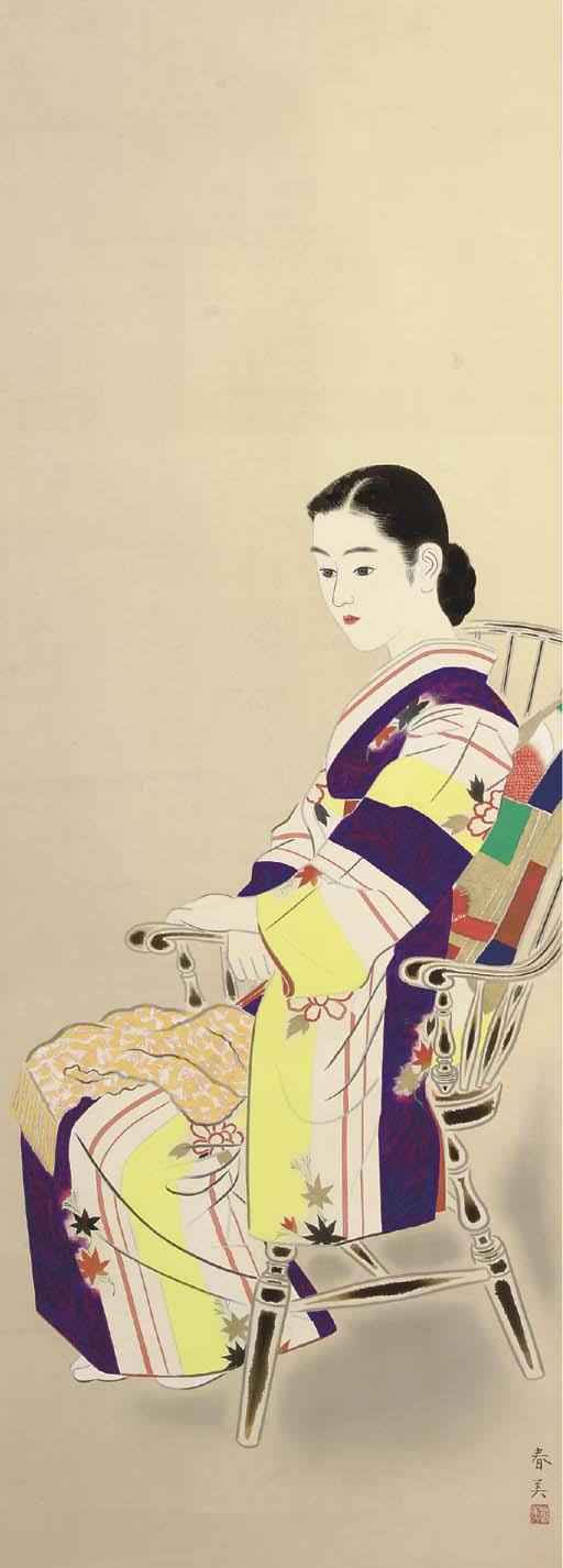 Tateishi Harumi - Young Woman In A Windsor Chair