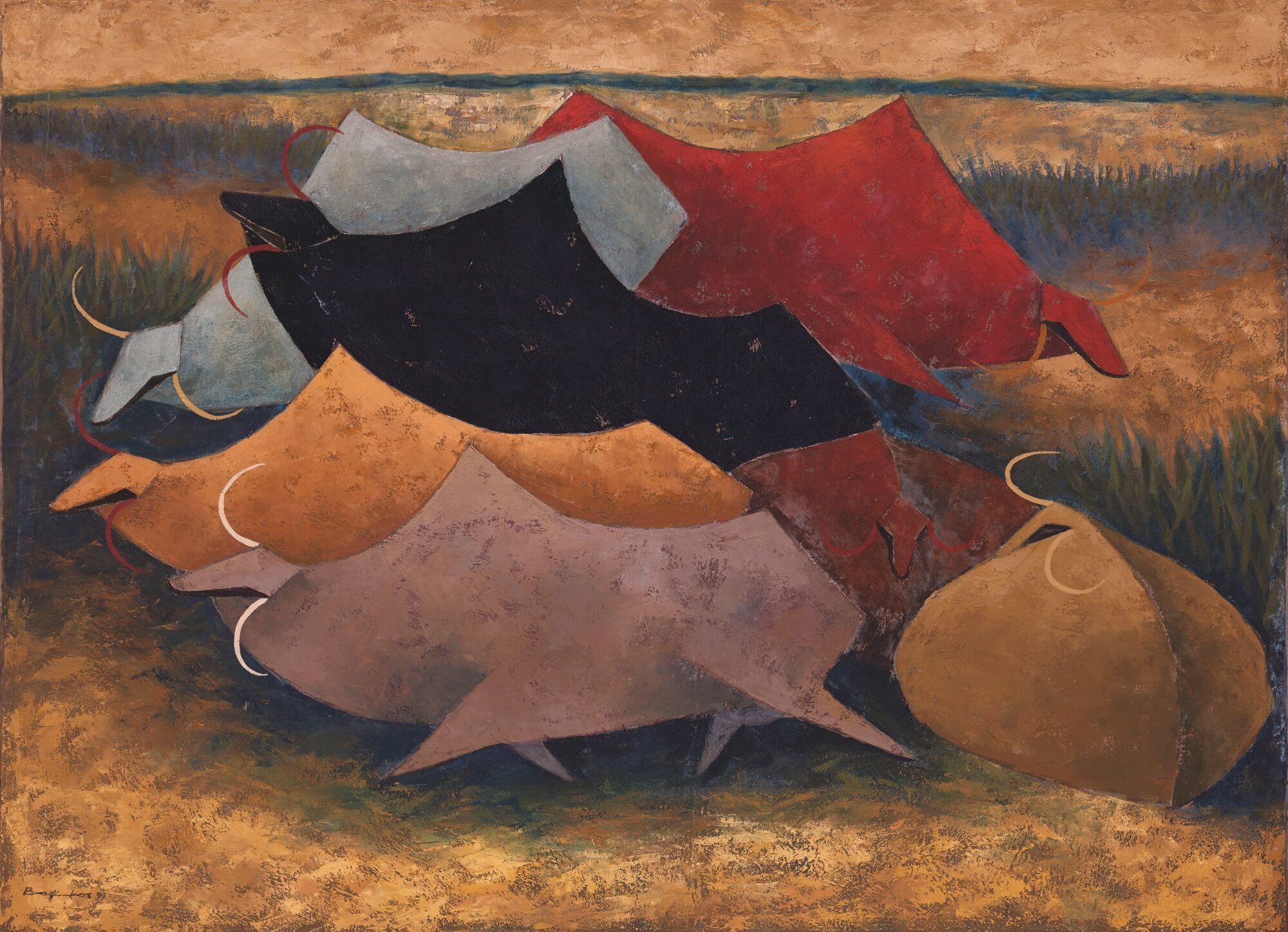 Tay Bak Koi - Buffaloes In A Field