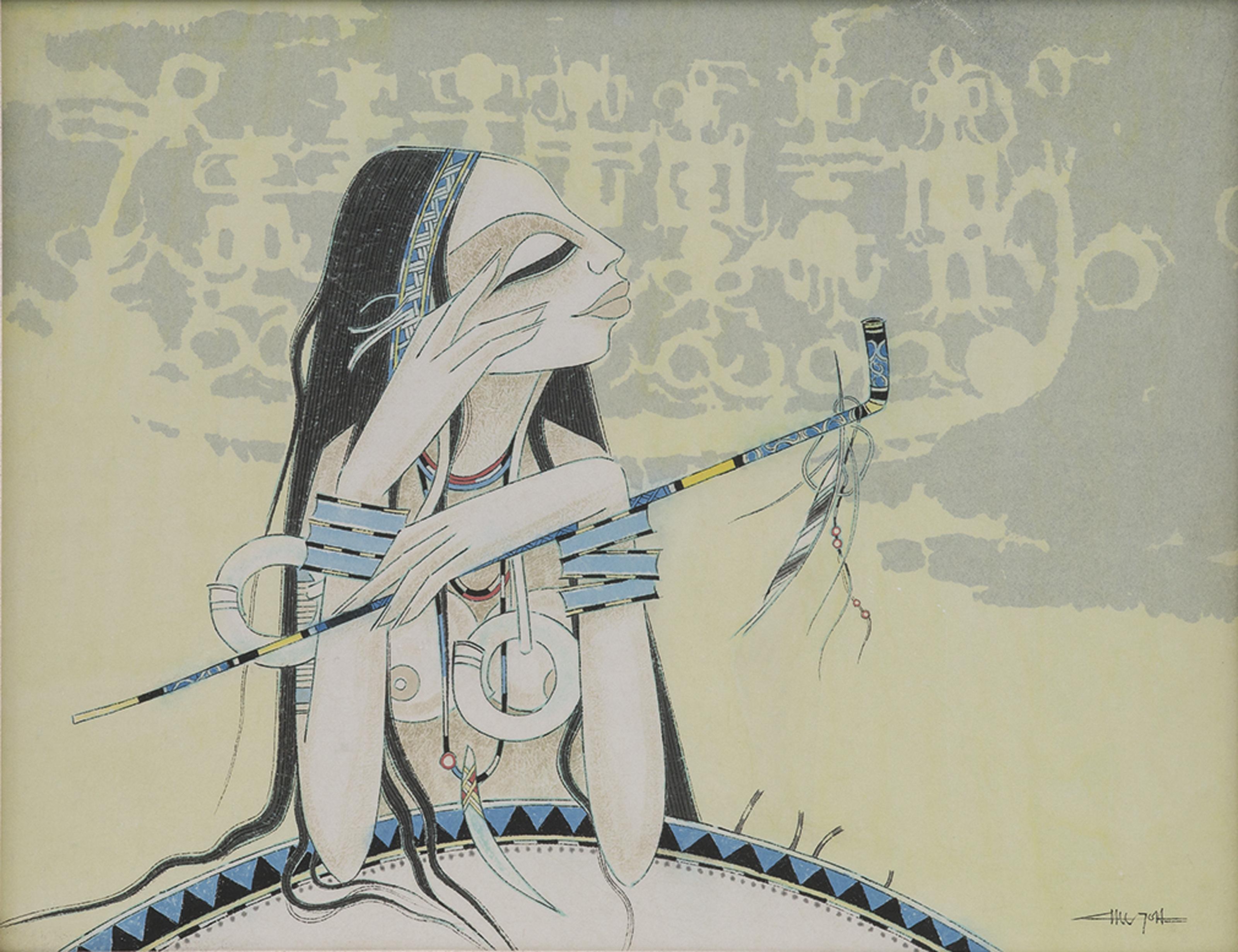 Tay Chee Toh - Dayak Girl with Pipe