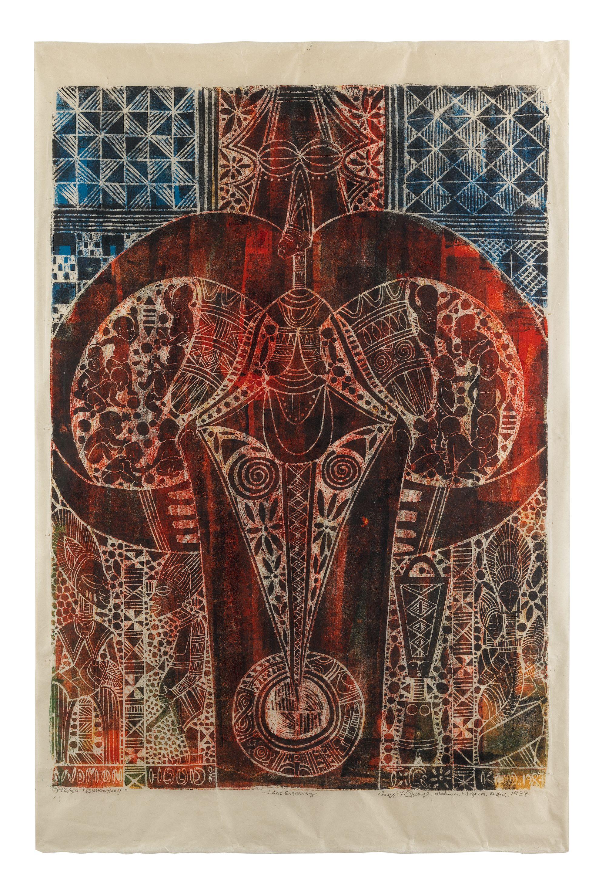 Tayo Tekovi Quaye - Four works on paper (i-iv)