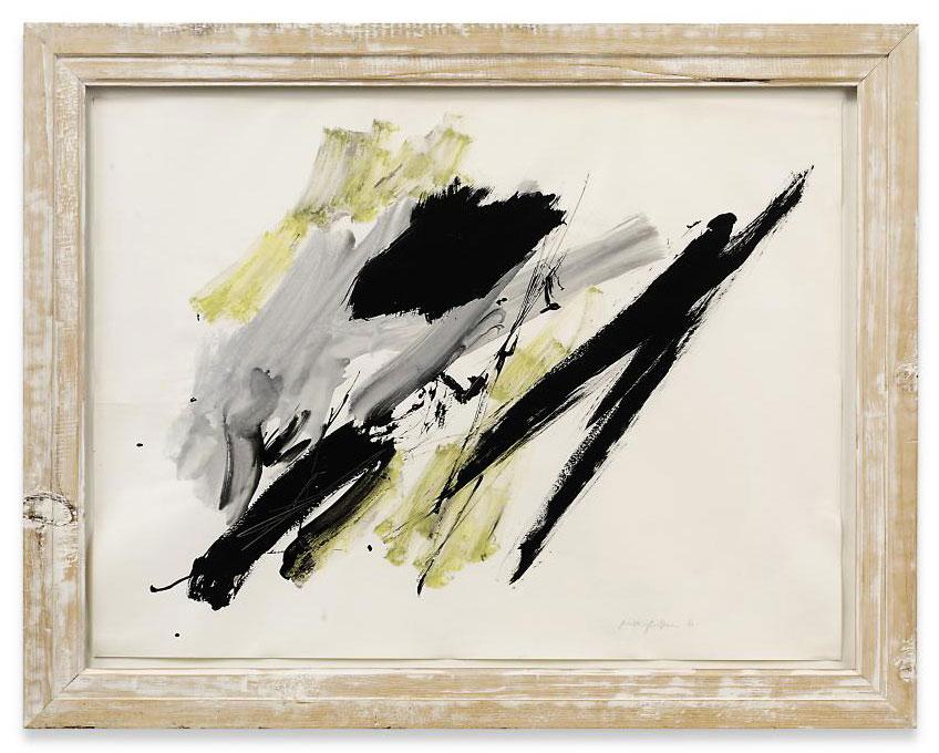 Teddy Millington-Drake - Abstract composition in black, yellow and grey