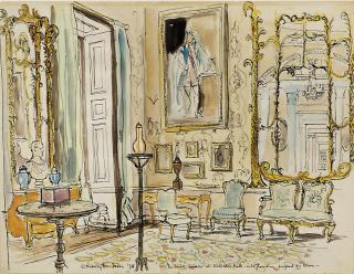 Teddy Millington-Drake - The Small Boudoir at Kedleston Hall - with furniture designed by Adam