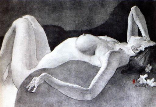 Teng Nee Cheong - Portrait of a reclining nude