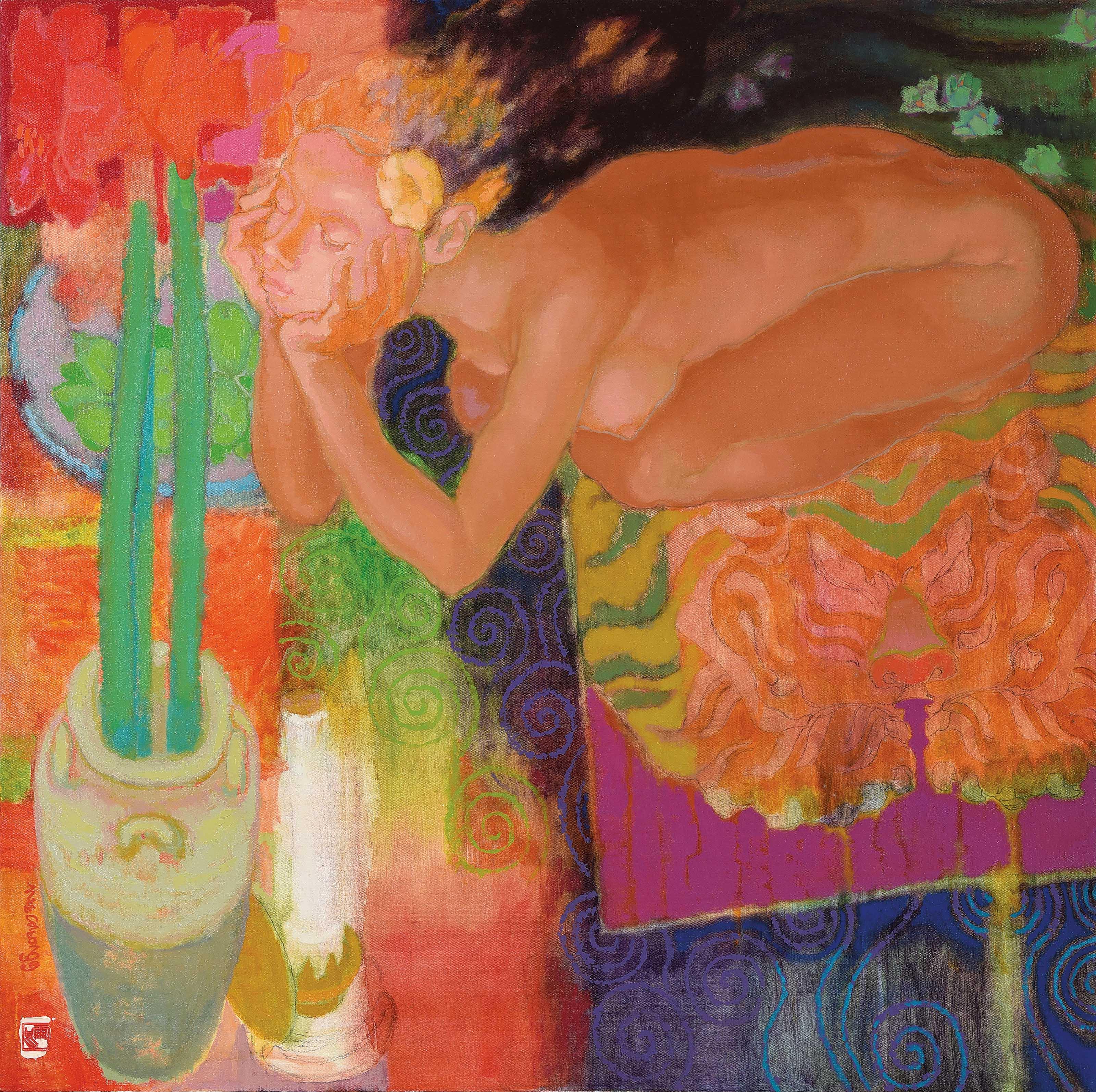 Teng Nee Cheong - Scarlet Glory upon Midnight Blooms