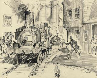 Terence Cuneo - At the Steel Works