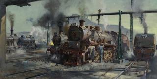 Terence Cuneo - Atmosphere of Steam