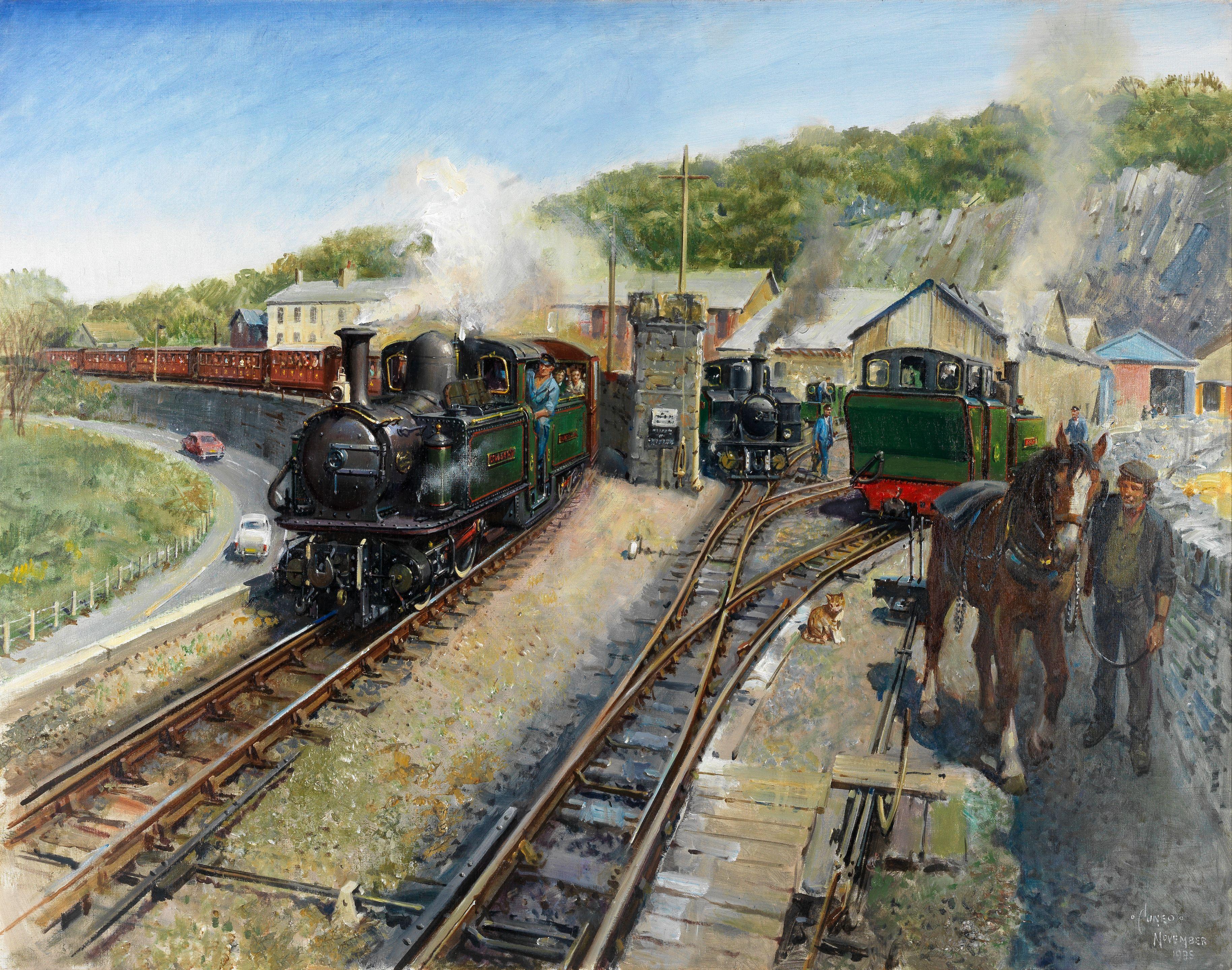 Terence Cuneo - Ffestiniog Workhorses