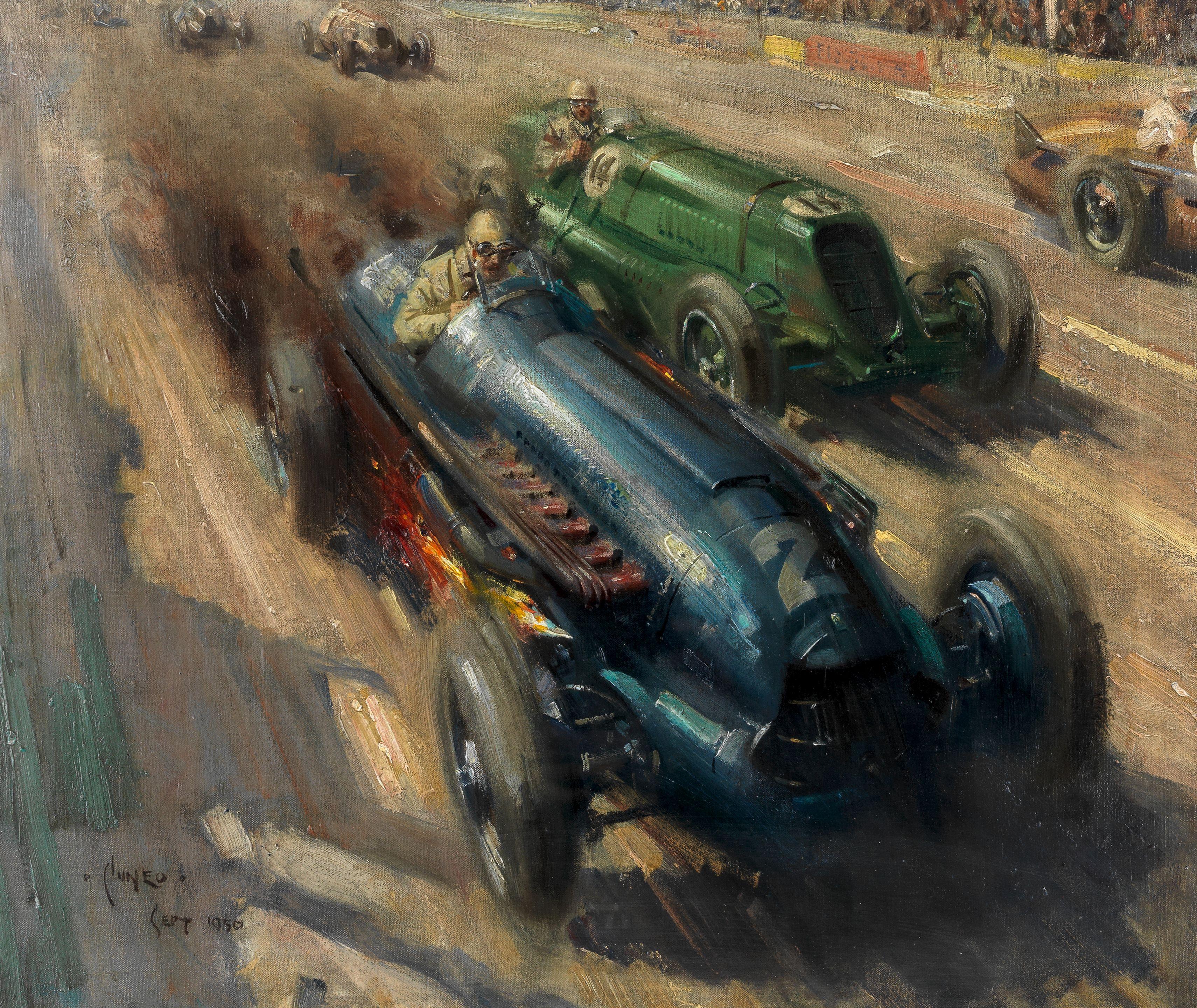 Terence Cuneo - Racing Cars