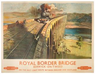 Terence Cuneo - Royal Border Bridge, British Railways